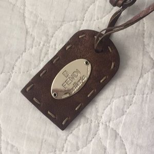 Fendi purse metallic gold